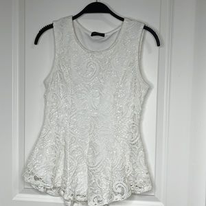 Lace Peplum Top